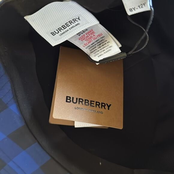 Burberry blue/black check baseball cap. Unisex. One size 8-12Y. New, with tag. - Picture 6 of 6